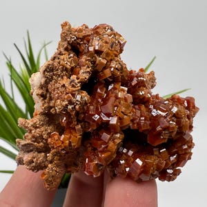 Red Vanadinite on BARITE from Morocco,Crystal, Mineral,Specimen,Cluster,Vanadinite Crystal, Vanadinite ,Geology,Vanadinite Cluster,Vanadinit
