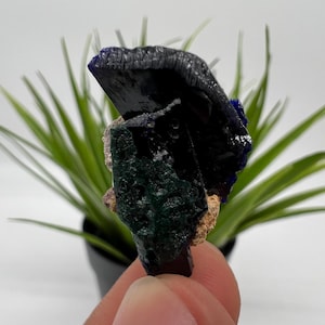 Crystallized Azurite-Kerrouchen,Morocco-Blue Azurite Specimen-High Quality Blue Azurite-Azurite Mineral Specimen, gemmy,lustrous of Azurite