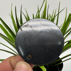 Shungite Pendant 50/50mm Shungite Crystal Pendant,Healing Crystal,Highly Energetic Metaphysical,EMF Protection,Polished Pendant,5GProtection