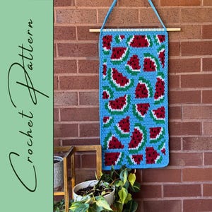 Watermelons Wall Hanging | Crochet Pattern | Fruit Series | Wall Decor | Tapestry Crochet | Instant Download | PDF
