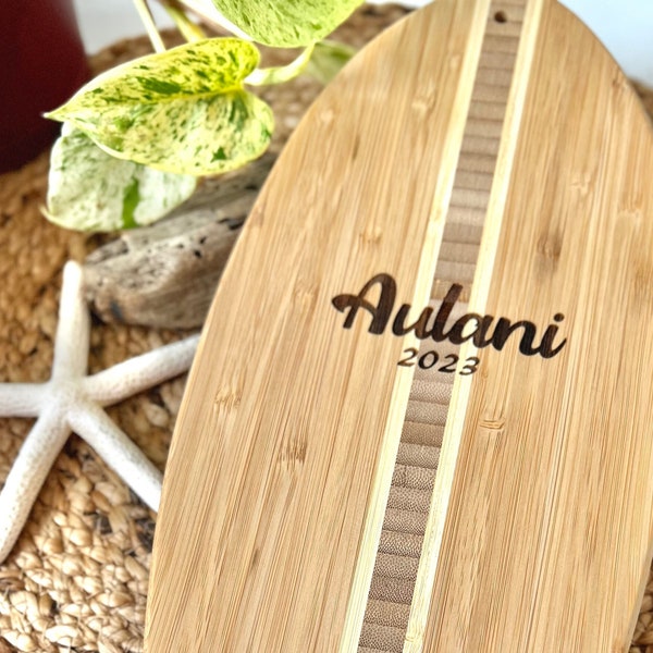Aulani Character Autographing Mini Bamboo Surfboard • Autograph Board • Aulani Vacation Souvenir • Character Signature Book •