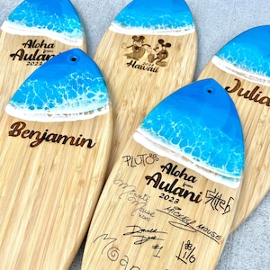 NEW Aulani Character Autographing Mini Surfboard With Beach Waves, Autograph Board, Aulani Vacation Souvenir, Character Signature Book, DCL