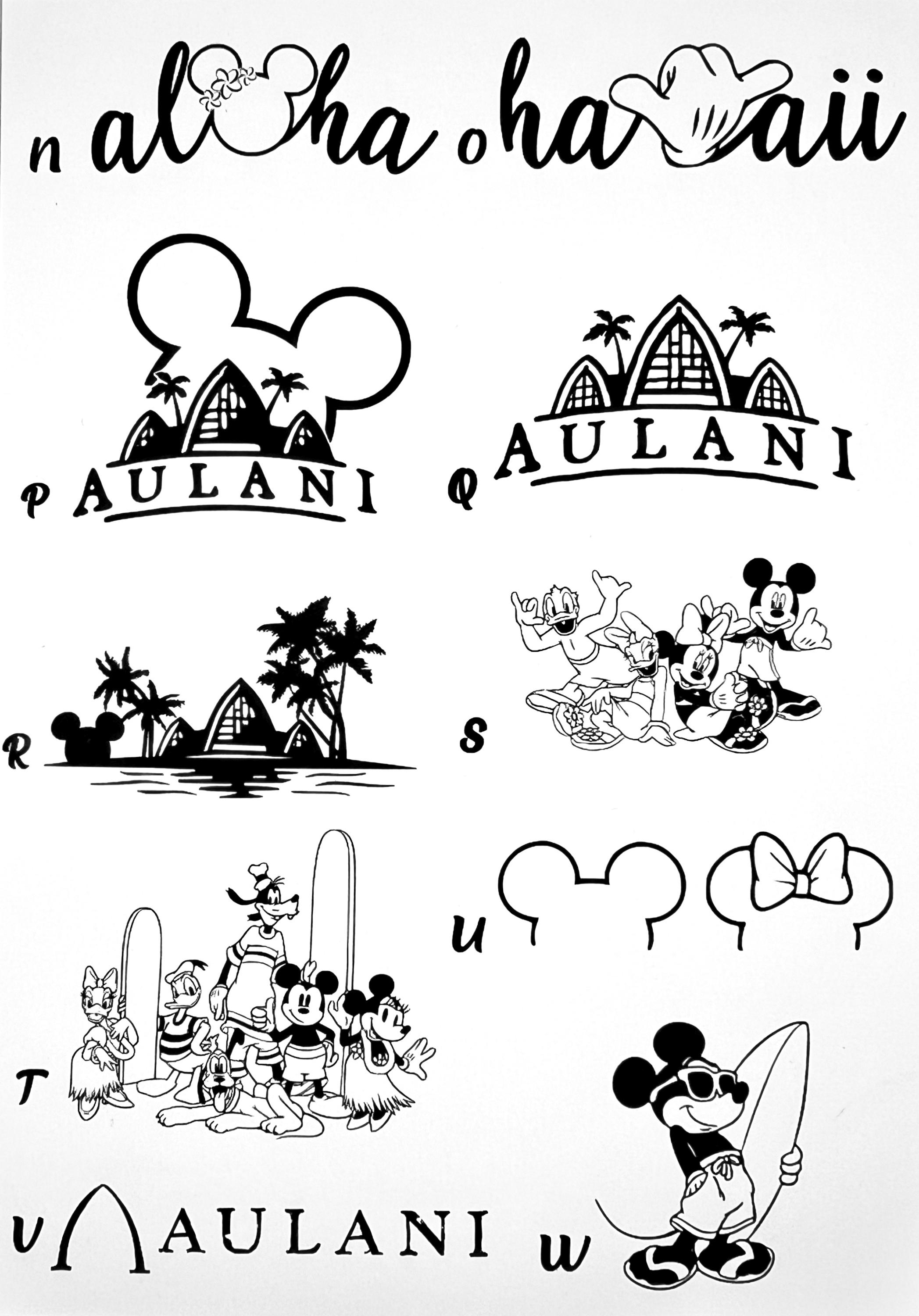 NEW Aulani Character Autographing Mini Surfboard With Beach Waves, Autograph Board, Aulani Vacation Souvenir, Character Signature Book, DCL
