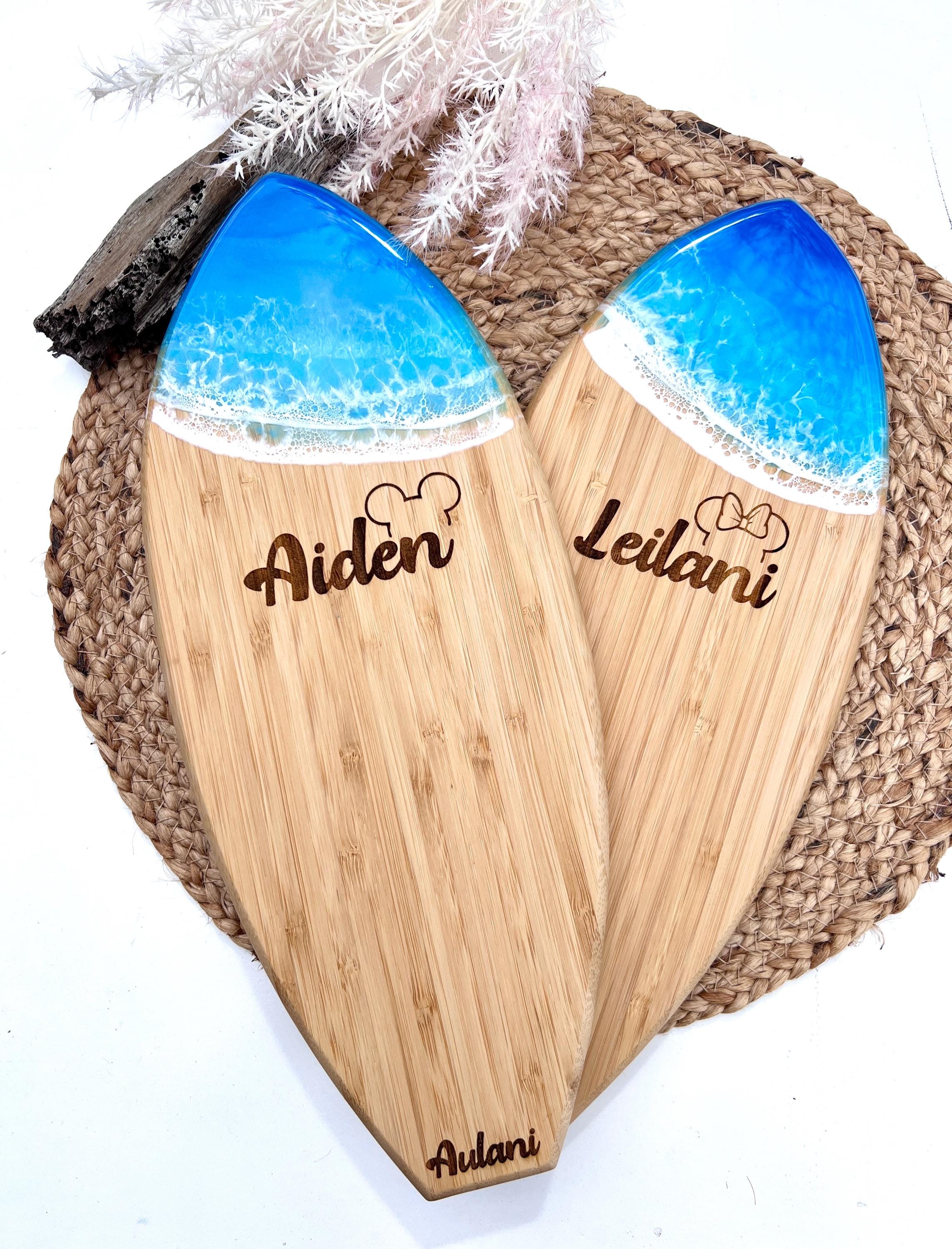 NEW Aulani Character Autographing Mini Surfboard With Beach Waves, Autograph Board, Aulani Vacation Souvenir, Character Signature Book, DCL