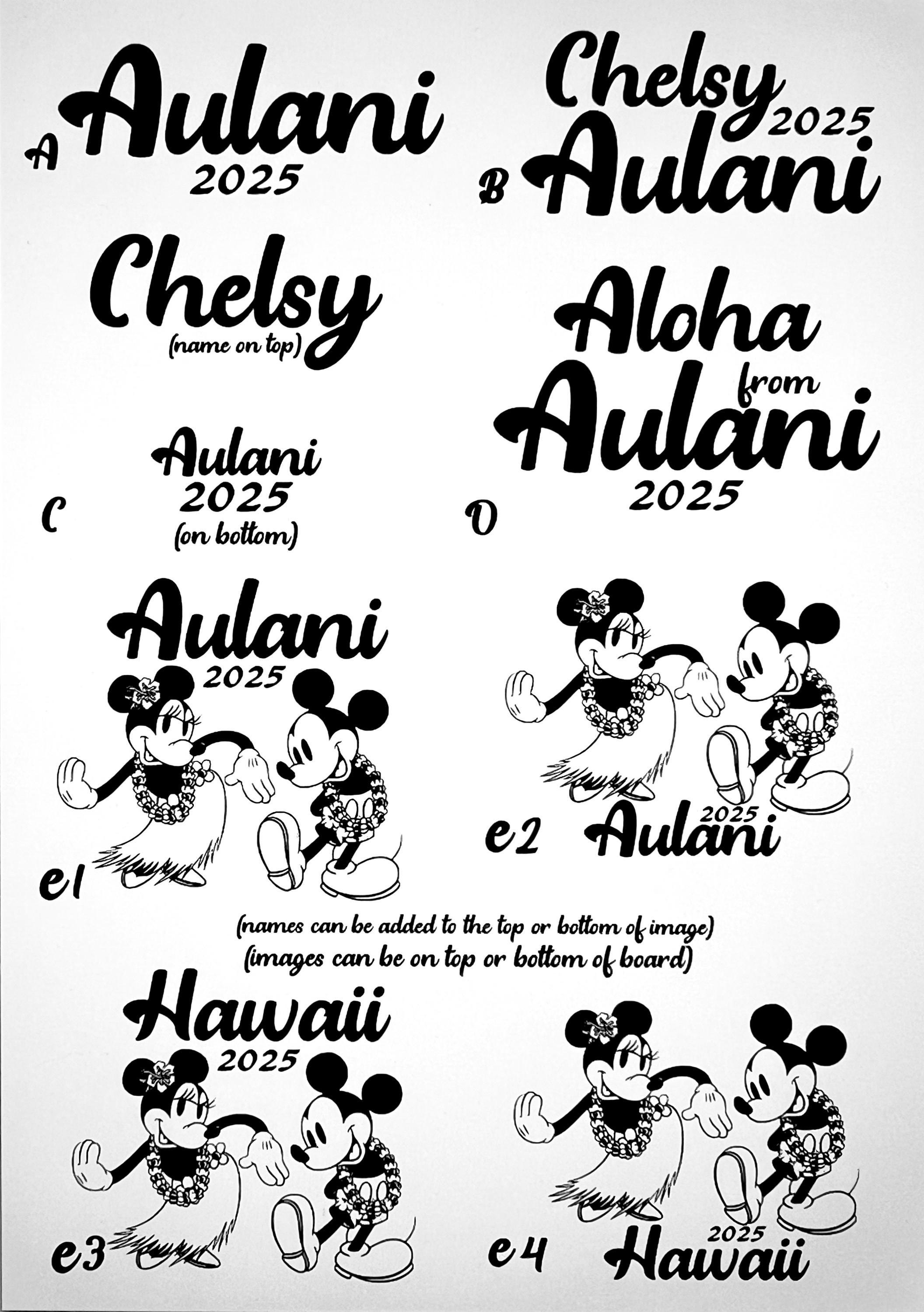 NEW Aulani Character Autographing Mini Surfboard With Beach Waves, Autograph Board, Aulani Vacation Souvenir, Character Signature Book, DCL