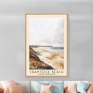 Crantock Beach, United Kingdom Watercolor Print, Vacation Gift, United Kingdom Wall Art, Beach Painting, Beach Decor, Beach Or Lakehouse Art