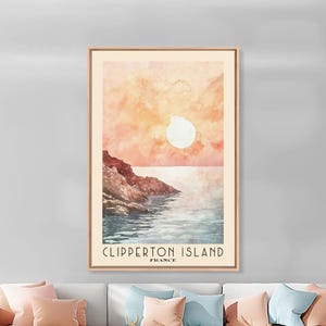 Clipperton Island, France Watercolor Print, Vacation Gift, Wall Art, Vacation Wall Art, Vacatation, Beach Decor, Beach Or Lakehouse Art