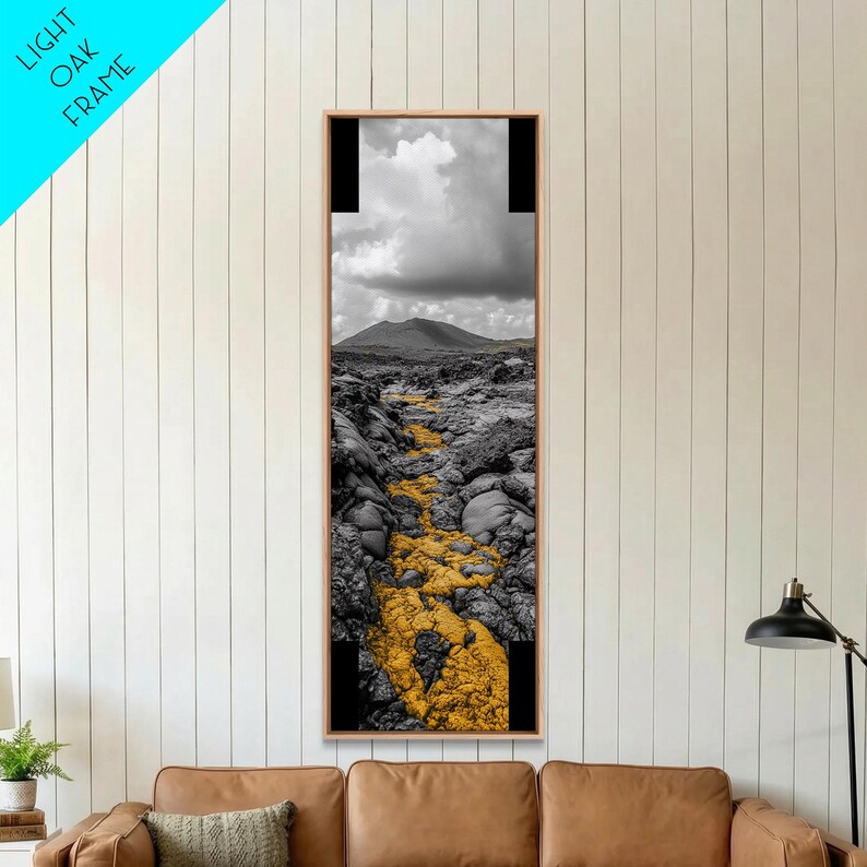 Lava Flow, Volcanic Path, Earth Texture, Yellow Stone, Canvas Print ...