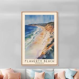 Flaherty Beach, Australia Watercolor Art Print: Coastal Wall Decor
