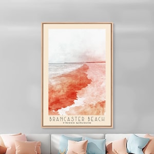 Brancaster Beach, United Kingdom Watercolor Print, Vacation Gift, Wall Art, Beach Painting, Beach Decor, Beach Or Lakehouse Art