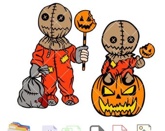 Sam Trick r Treat Bundle Svg, Halloween Svg, Spooky Season Svg, Trick or Treat Svg, Cricut, Silhouette Vector Cut File