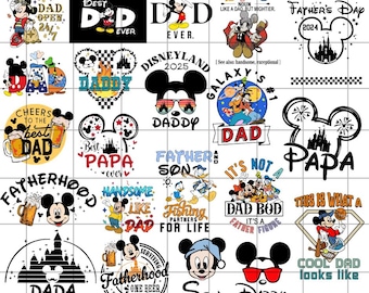 Fathers Day Mickeyy Svg Bundle, Best Dad Vector Files, Best Papa Ever Png Bundle, Father And Son Clipart, Svg For Cricut