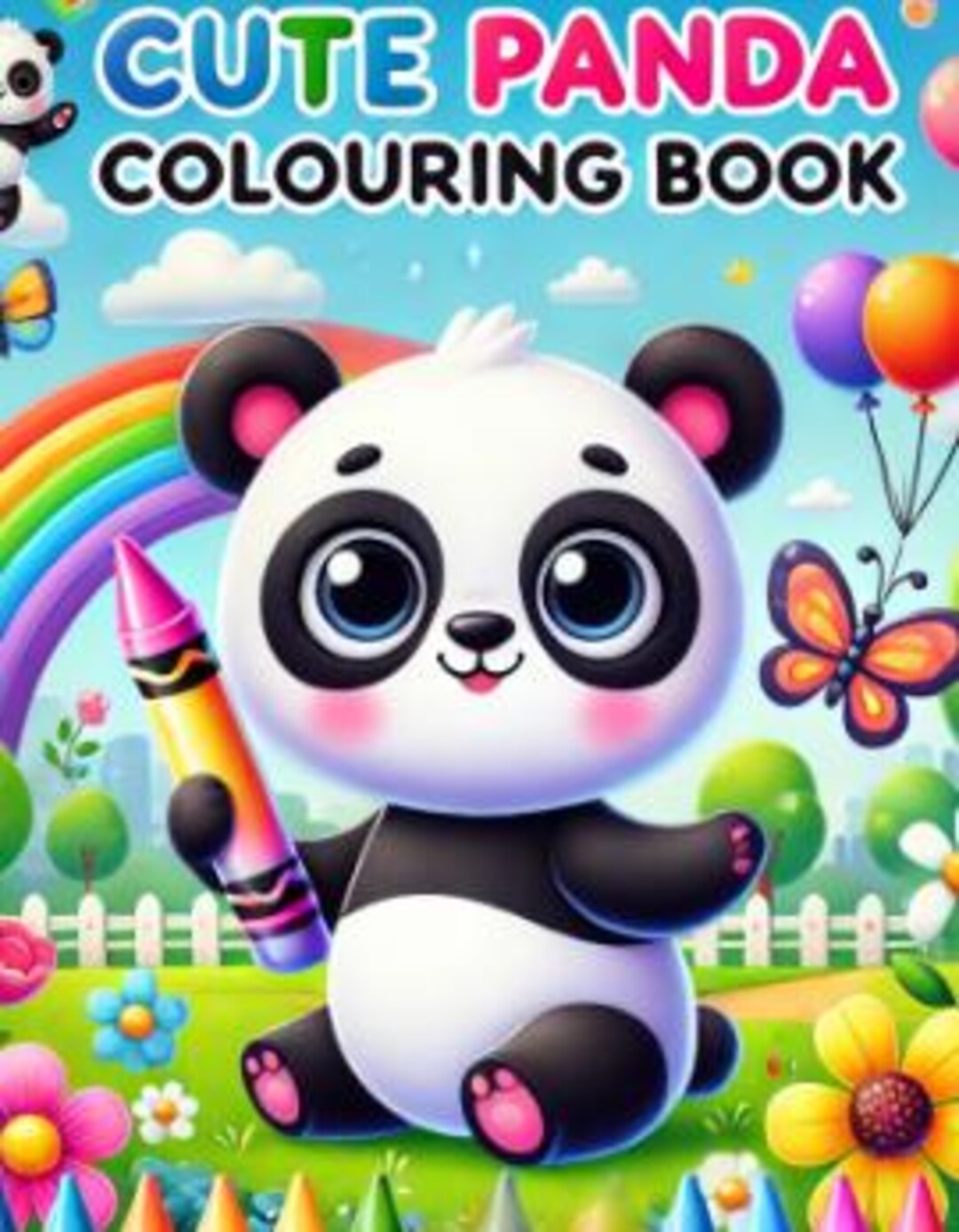 Cute Panda Colouring Book for Kids 20 Delightful Panda Colouring Pages