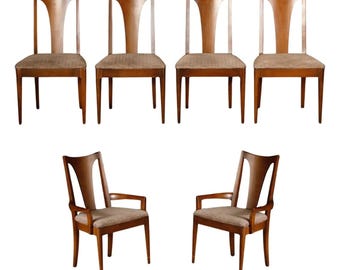 Set of 6 Broyhill Premier 'Brasilia' Model #6140 Dining Chairs, 1960s, Signed