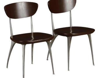 Pair of Shelby Williams 'Gazelle' Sculptural Aluminum Side Chairs, 1960s