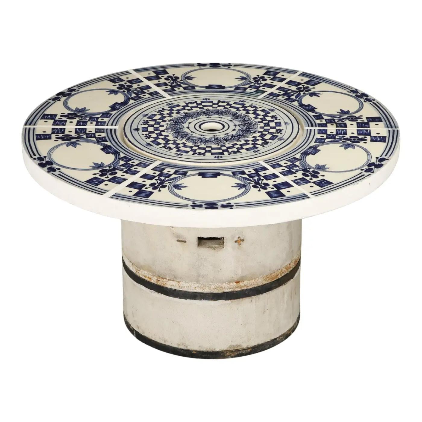 Bjorn Wiinblad for Rosenthal Ceramic Art Tiles Hibachi Grill Table