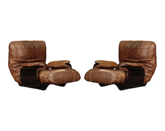 Marsala Lounge Chairs by Michel Ducaroy for Ligne Roset, France c 1971, Signed