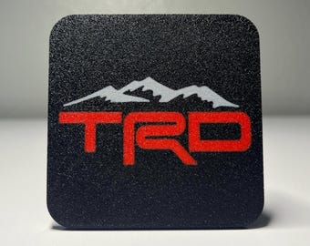 TRD Mountain 2 Inch Hitch Cover for Toyota Tacoma - Tundra - 4Runner - Sequoia - FJ (Universal Fit To Any Year)