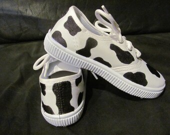 Custom Painted Cow "Moo Moo" shoes