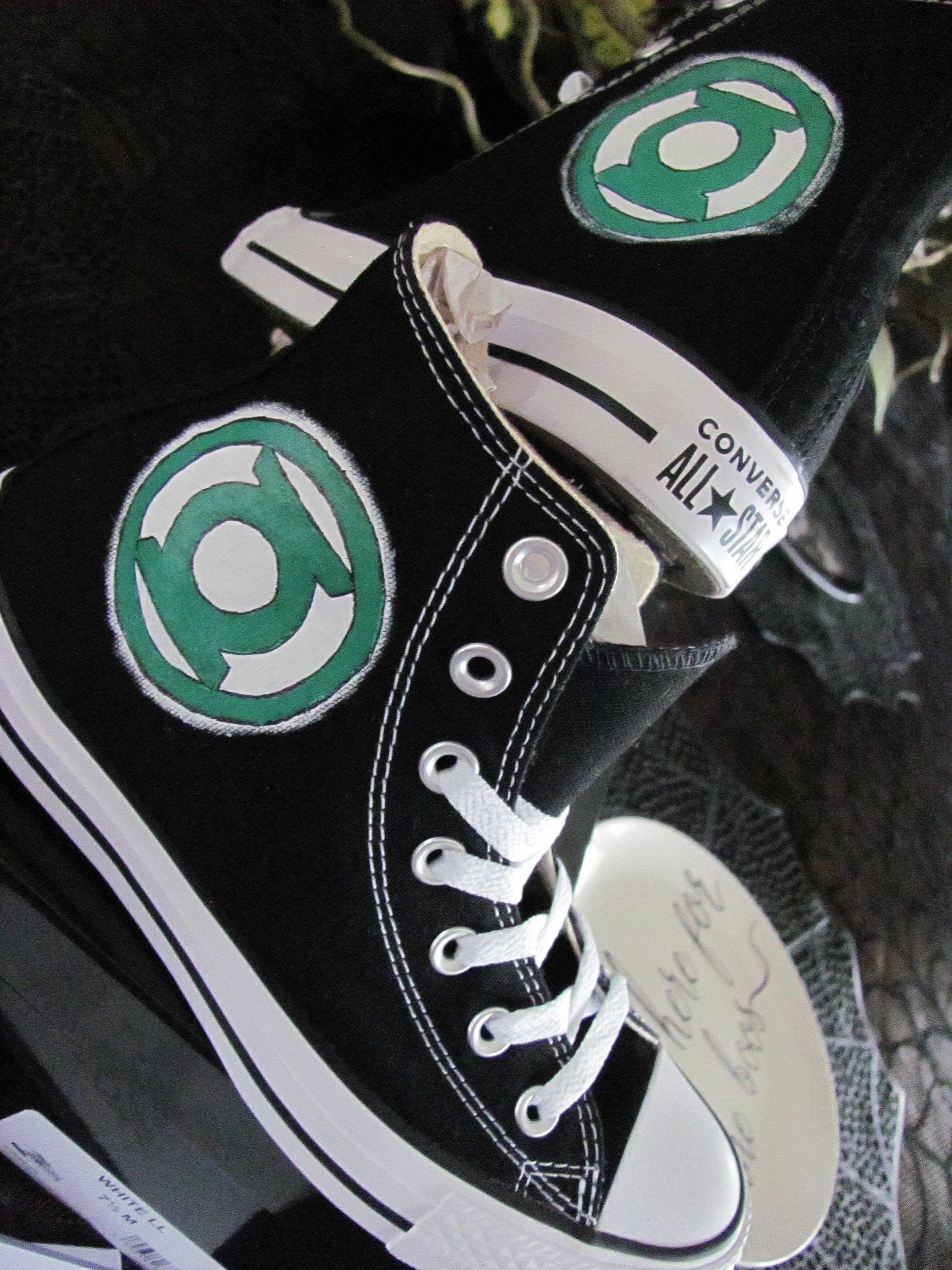 Green Lantern Custom Hand Painted Converse Shoes ADULT Etsy UK