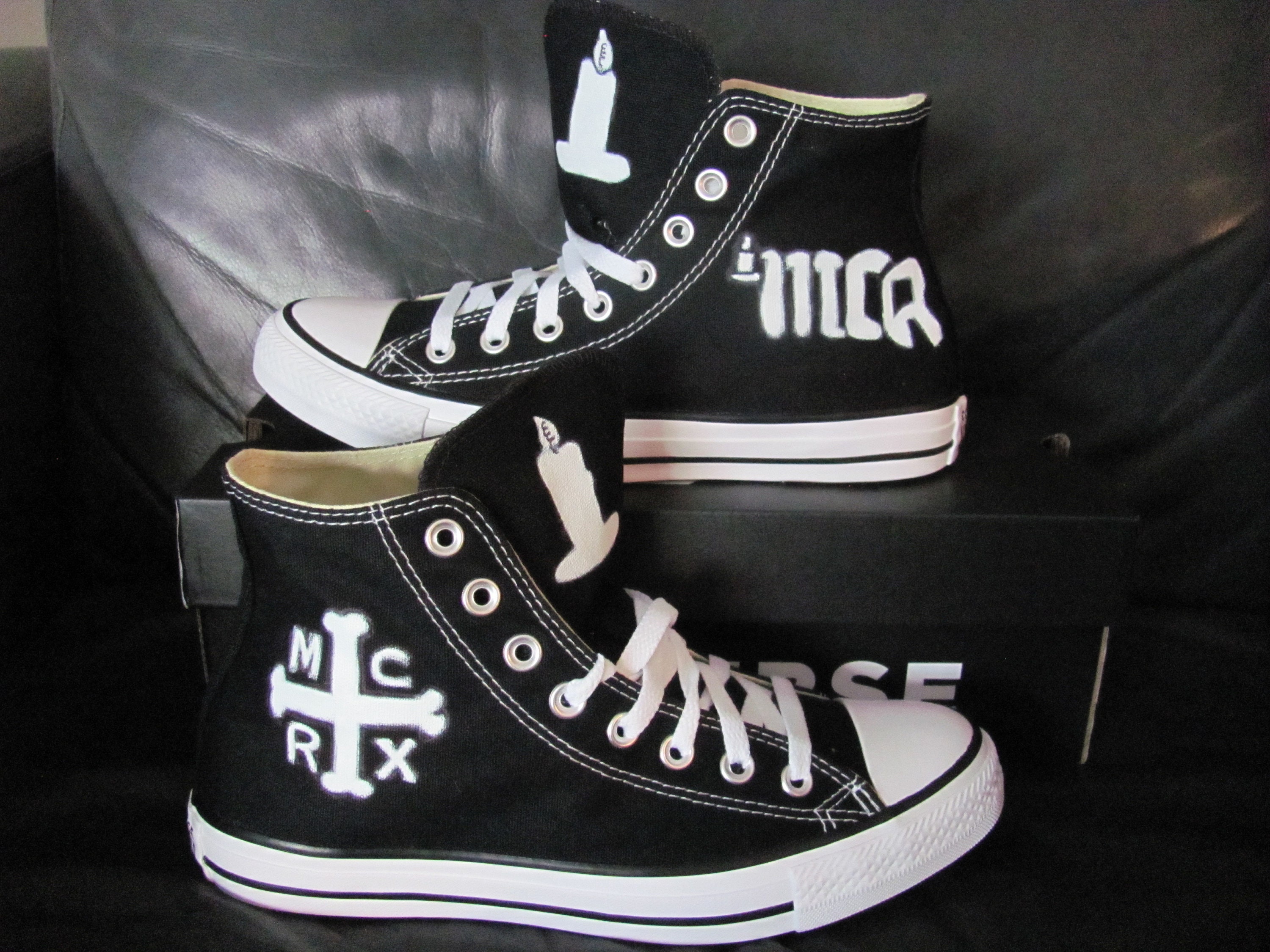 My Chemical Romance Hand Painted Hi Top Converse Custom Shoes - Etsy