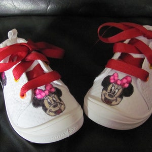 Hand painted Minnie Mouse shoes image 1