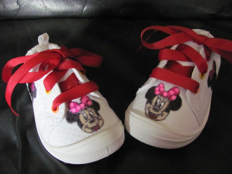 Hand painted Minnie Mouse shoes image 1