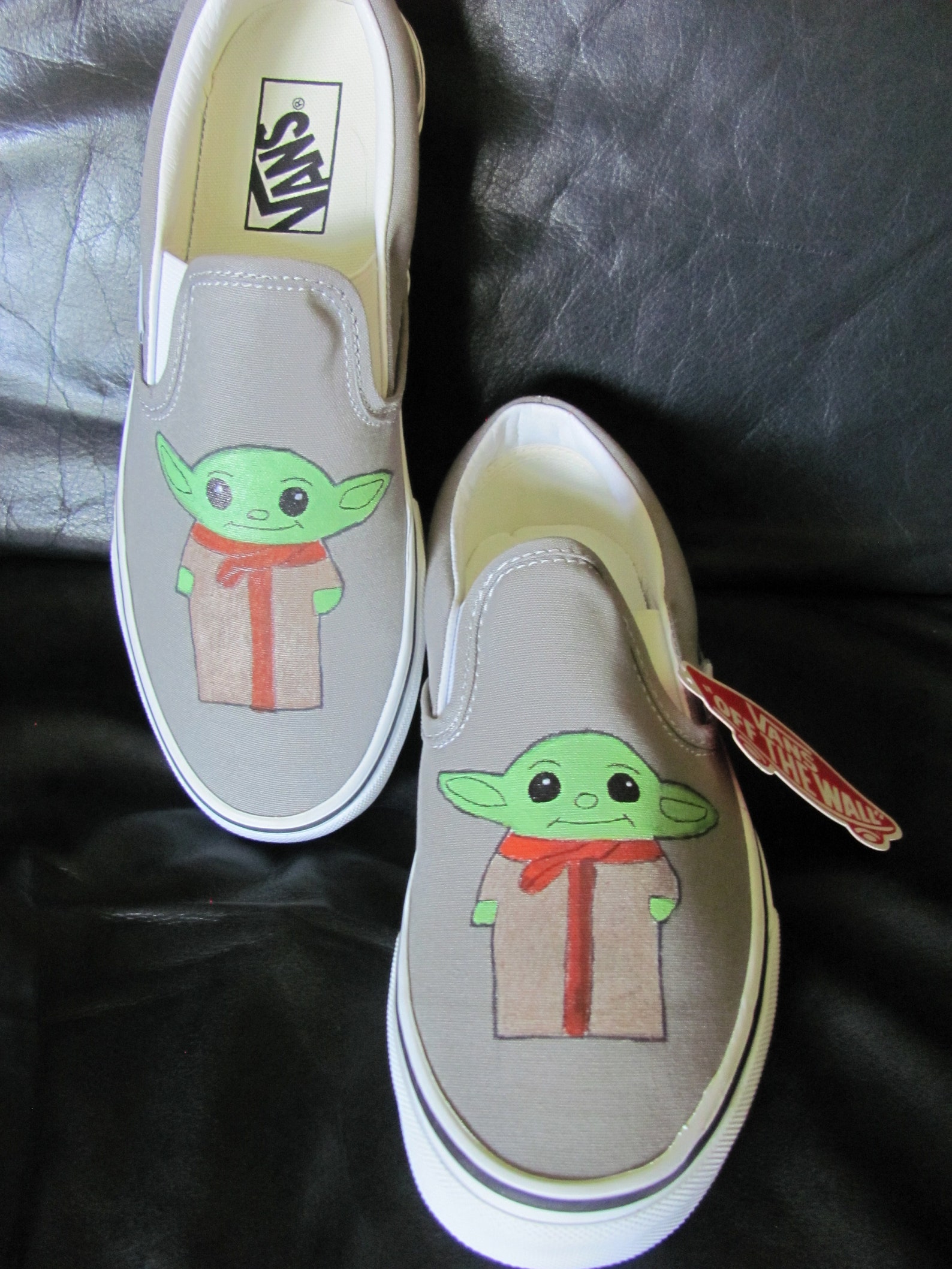 VANS Baby Yoda Grogu Custom Painted Shoes Baby / Toddler Sizes Etsy