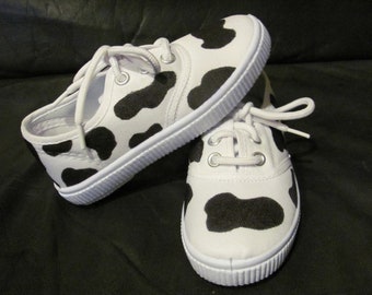 Custom Painted Cow "Moo Moo" shoes