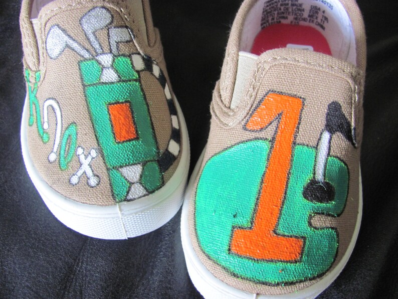 Hand Painted Golf Shoes for Toddlers and Children Etsy