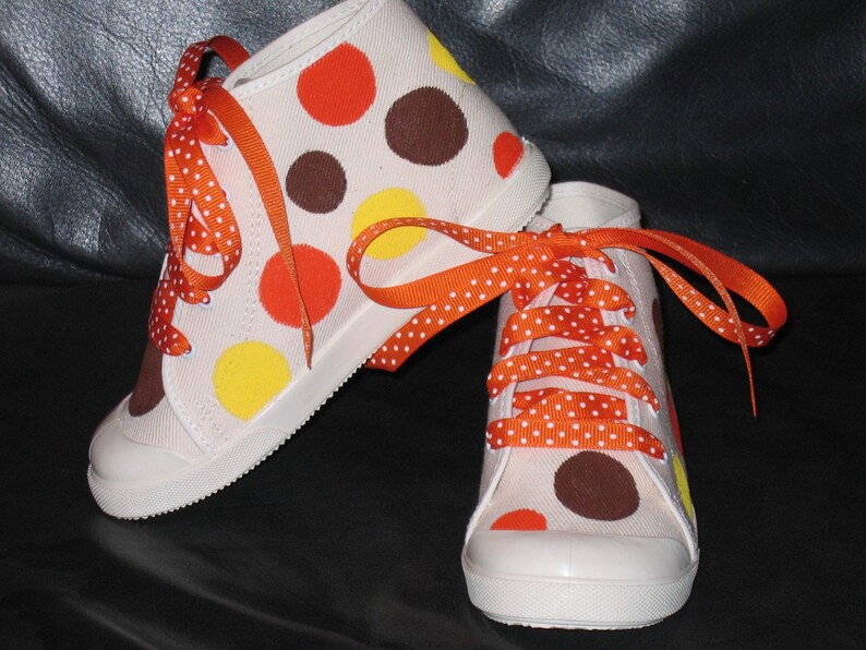 yellow polka dot shoes