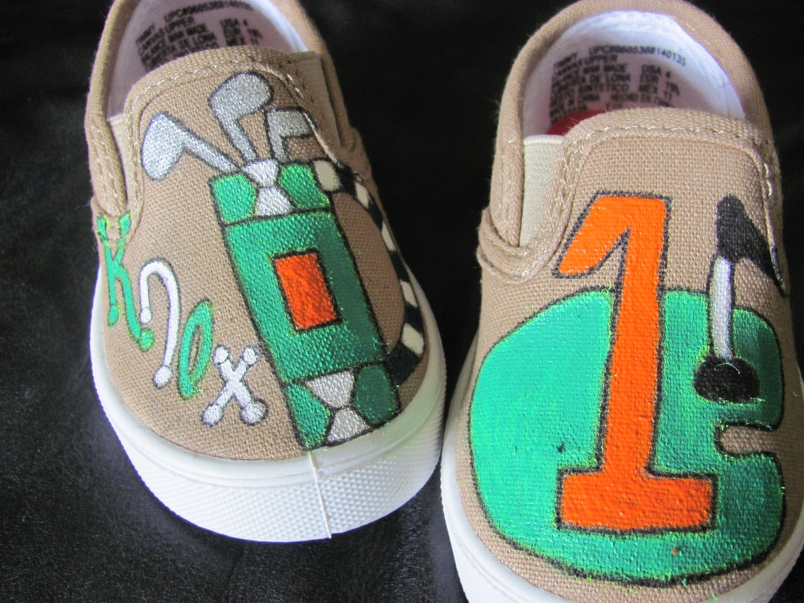 Hand Painted Golf Shoes for Toddlers and Children Etsy
