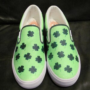 Adult St. Patty's Day Shamrock, Irish Clover, Lucky Charm Shoes - Etsy