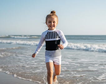 Bayside Tuxedo Kids Rash Guard 2T to size 7