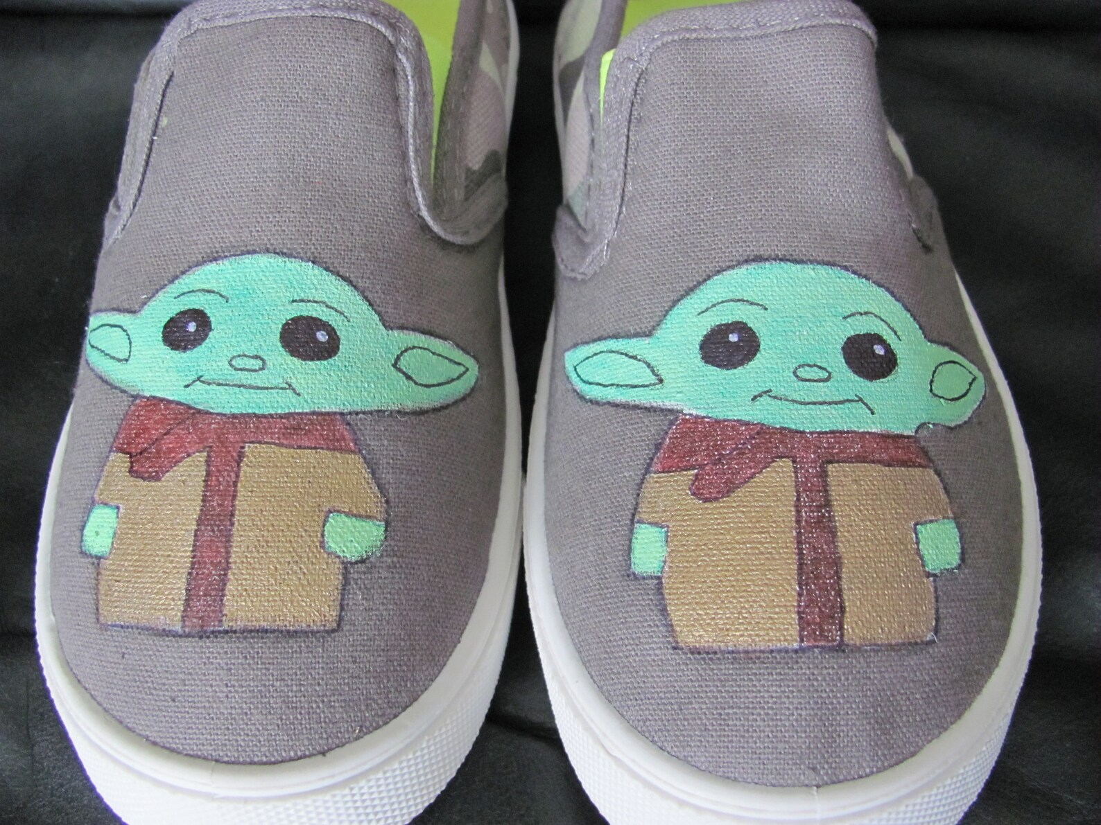 VANS Baby Yoda Grogu Custom Painted Shoes Baby / Toddler Sizes Etsy