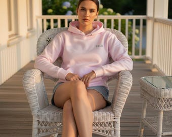 Sudadera con capucha de algodón de lujo para mujer – Lavanda, ropa de estar por casa de diseño BBLB