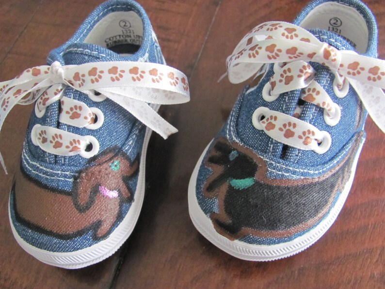 Dachshund Weiner Dog Hand Painted Shoes Etsy