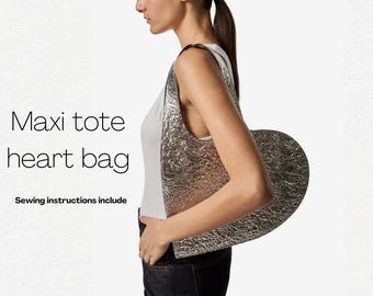 Heart Tote Bag: Vintage Style Statement Bag (PDF Sewing Pattern)