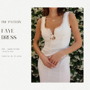 Milkmaid Midi Dress Sewing Pattern: Cottagecore Coquette Style (PDF Download)