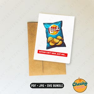 Batatas fritas LAID, mensagem de insinuação do dia do casamento, cartão de aniversário sugestivo para marido, cartão de aniversário picante para esposa, presente de aniversário cômico