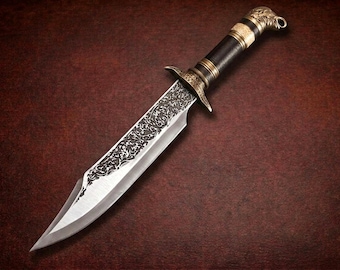 Handmade Resident Evil Damnation Ada Wong Knife with Leather Sheath | Movie props | Re cosplay