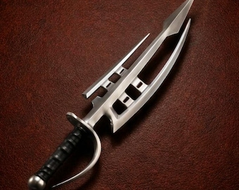 Handmade HunterxHunter Ben's Knife with Leather Sheath | Ben cosplay | Anime collections | HxH collectibles