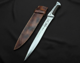 Handgefertigtes Crysknife aus D2 Stahl | Dune Replica mit Lederscheide