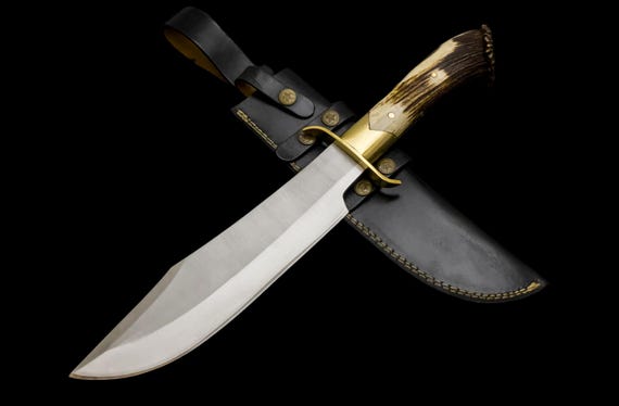 Famous Movie Inglorious Basterds Aldo Raine Replica Knife with Premium Leather Sheath, Christmas gift