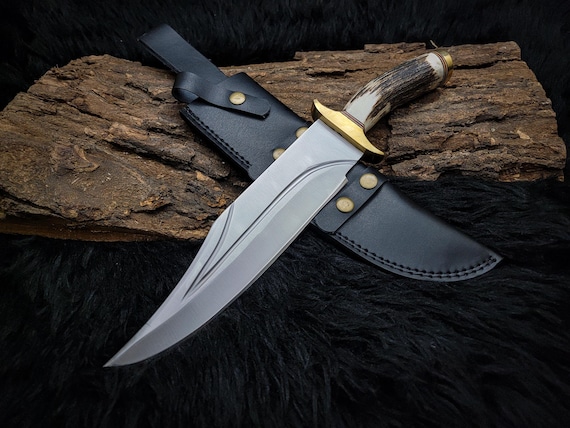 Brad Pitt Bullet Train The Wolf's Replica Bowie Knife, Handmade Hunting Knife, gift for him