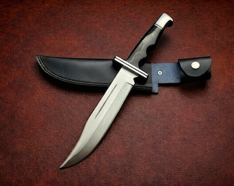Handmade Scream 4 Replica Knife: Stainless Steel Movie Knife with Leather Sheath