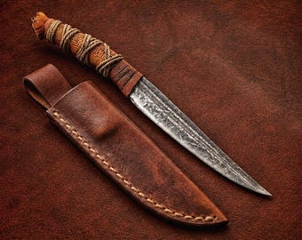 Handmade GOW Atreus Knife with Leather Sheath | GOW Ragnarok | Kratos collectibles
