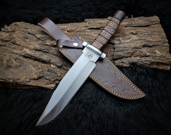 Resident Evil Raccoon City Police Bowie Knife Replica with Leather Sheath