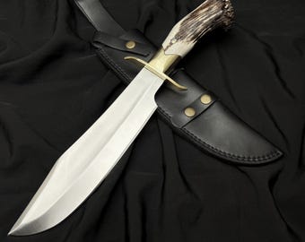 Inglorious Basterds Aldo Raine Replica Knife: D2 Steel Blade, Leather Sheath