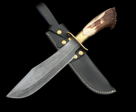 Inglorious Basterds Aldo Raine Replica Aged Blade Knife with Premium Leather Sheath, Christmas gift, Gift for him